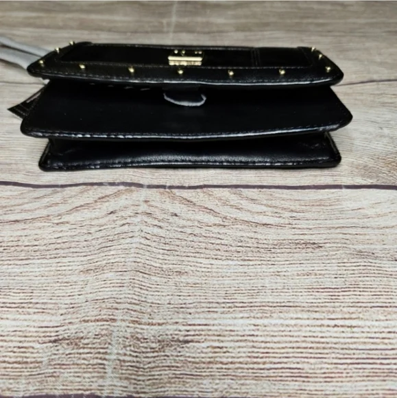 Victoria's secret tech black gold studded Wristlet clutch wallet - Picture 5 of 10